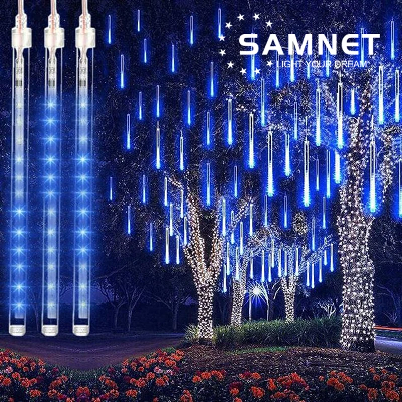 

30cm/50cm LED Meteor Shower Garland Holiday Strip Light Outdoor Waterproof Fairy Lights For Garden Street Christmas Decoration