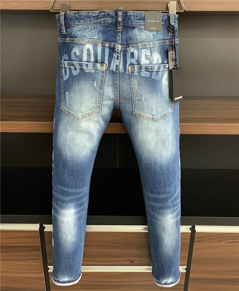 

Dsquared2 Cool Guy Hole Jeans D2 Men Pants DSQ2 Embroidered Trousers 9710