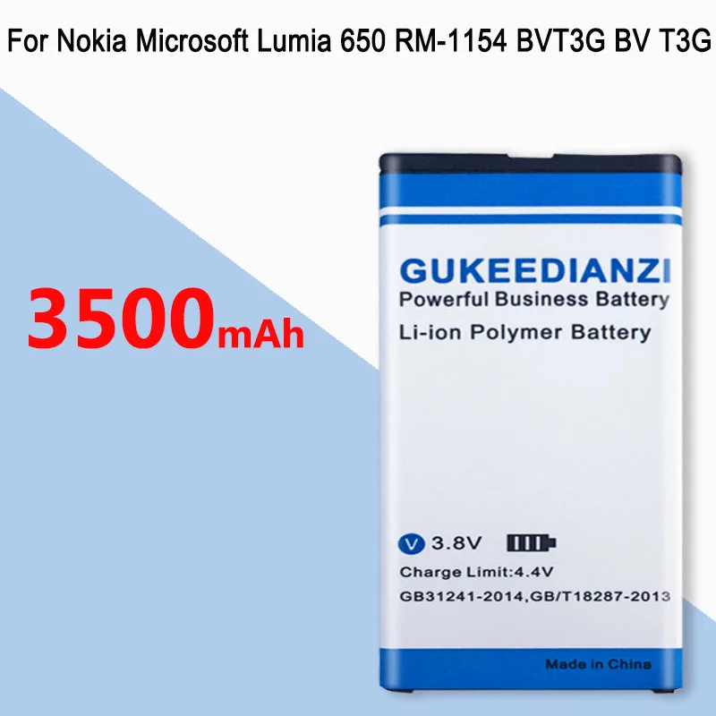 Оригинальный GUKEEDIANZI 3500 мА/ч BV T3G батарея чехлы книжки для телефонов Microsoft Nokia Lumia 650