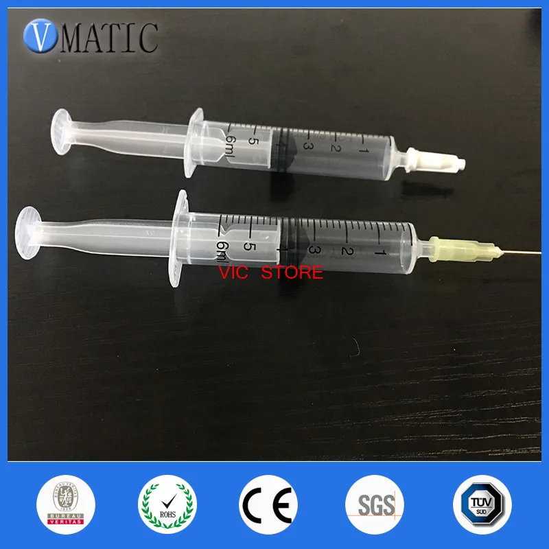Бесплатная доставка без стерилизации 6cc/ml пластиковый шприц + дозирующая игла