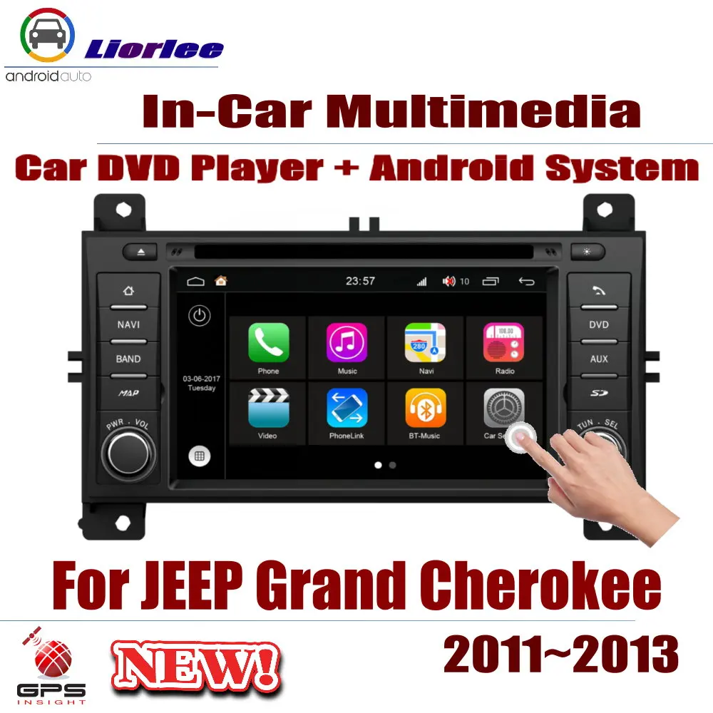 Автомобильный мультимедийный плеер для JEEP Grand Cherokee 2011-2013 Android GPS-навигация DSP