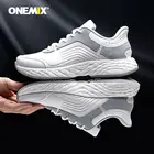 ONEMIX новые мужские дорожные кроссовки для бега, спортивные кроссовки для занятий спортом на открытом воздухе, DMX прогулочная обувь из микрофибры для фитнеса, треккинговые кроссовки белого цвета