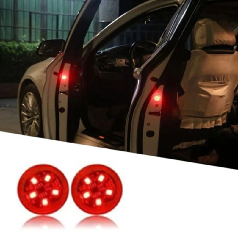 

2pcs Magnetic Wireless LED Car Door Opening Warning Lights Waterproof Strobe Flashing Anti Collision Signal LED Safety Lamps