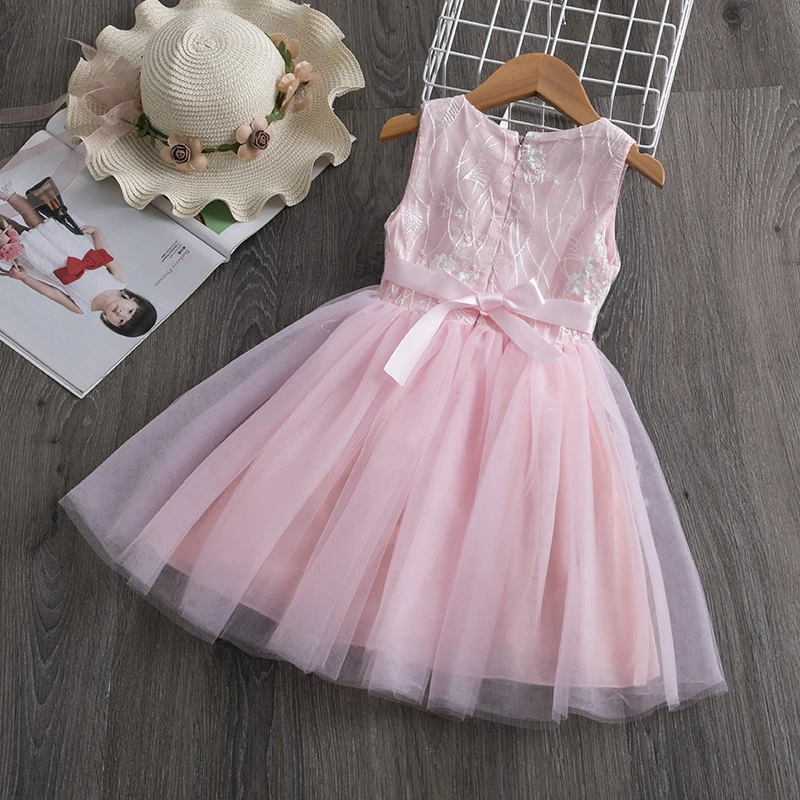 Брендовое платье для девочек принцессы с цветочным узором свадебной вечеринки