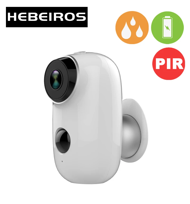 

Hebeiros 1080P батарея IP Wi-Fi Камера уличная перезаряжаемая Беспроводная облачная 2MP PIR Talk Back Водонепроницаемая умная домашняя система безопасност...