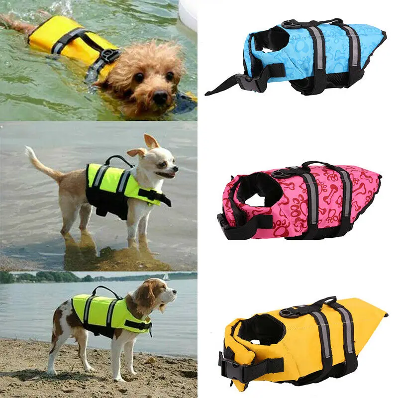 Спасательный жилет для собак плавучий Регулируемый плавания катания на