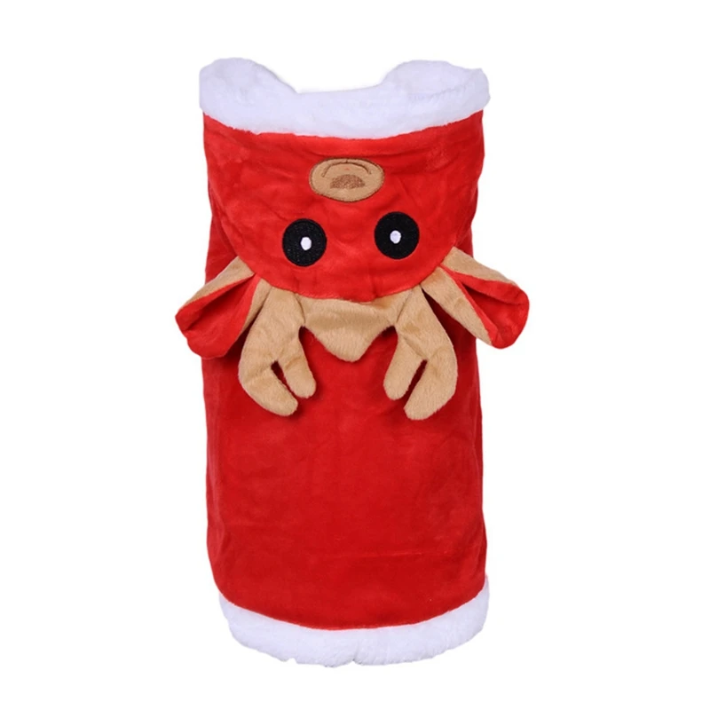 Рождественская Одежда для собак плащ лося карнавальный костюм зимнее хлопковое