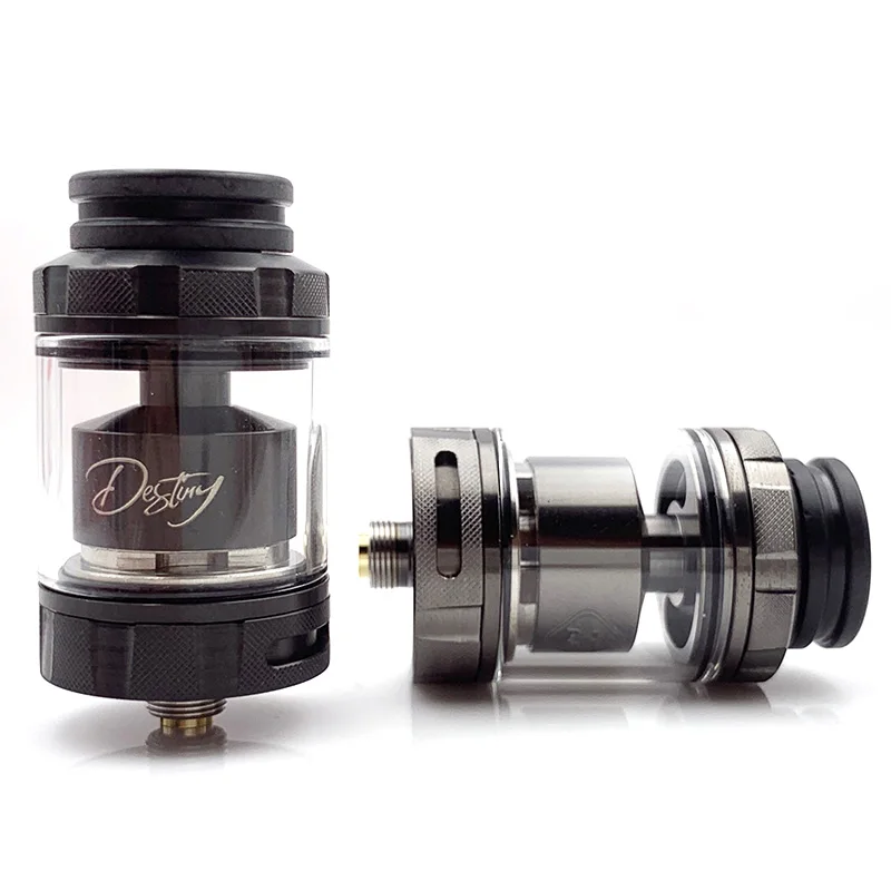 

Destiny RTA 2ml/4ml 24mm Tank Prebuilt Clapton Coil Shoelace Cotton Vape Atomizer For 510 Thread Vape Tank Dead Rabbit