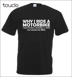 Дизайнерская футболка, новая крутая Мужская футболка с коротким рукавом, почему я катаюсь на мотоцикле Подарок для мужчин, Байкерская футболка