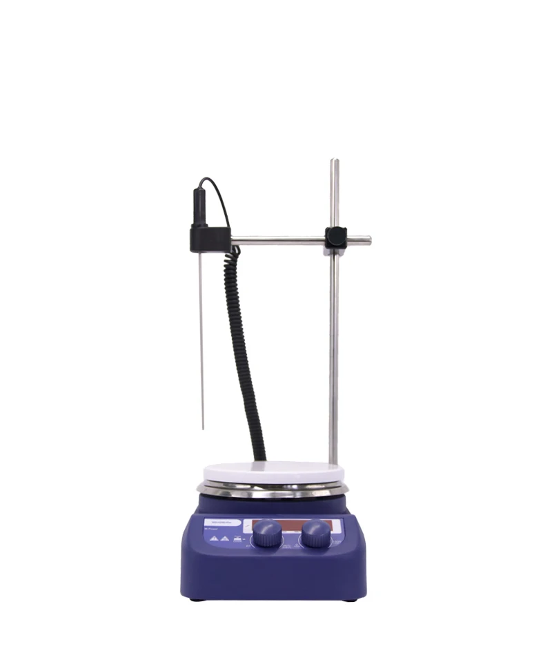 Нагреваемый магнитный мешалка со скоростью 0-1500 об/мин и горячей пластиной до 280°C, лабораторное оборудование с перемешивающей палочкой, вместимость: 3 л.