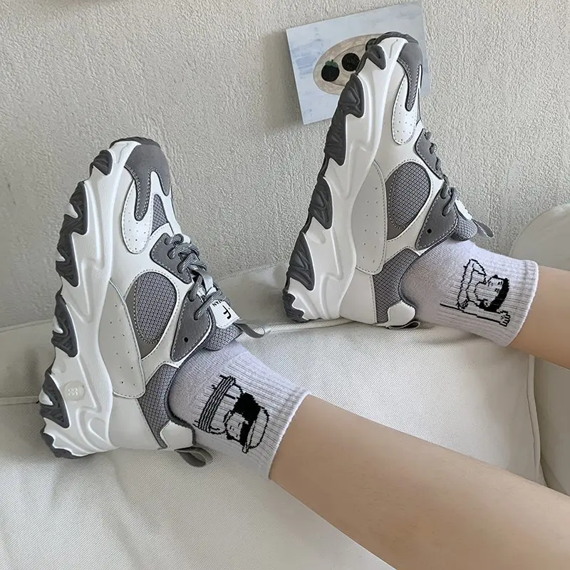 

2020 spring and autumn new trendy shoes fashion old shoes women's thick-soled all-match sports casual shoes X385