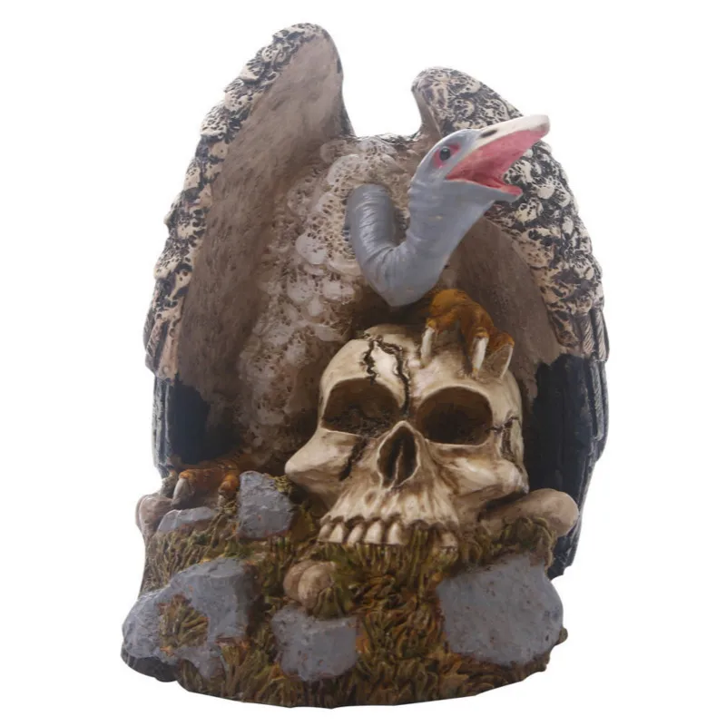 Статуя черепа человека для домашнего декора статуэтки из смолы украшение на