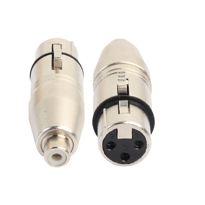 2 шт./лот XLR гнездовой к RCA аудио адаптер разъем для микрофона динамика |