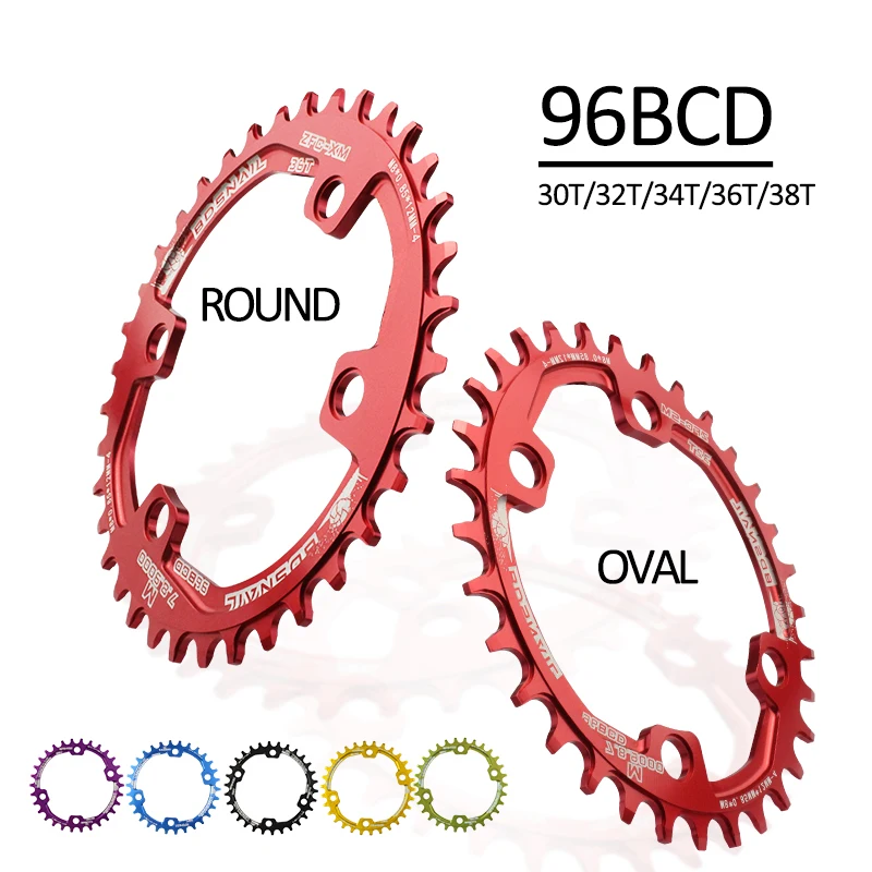 

Овальная Круглая Звездочка из алюминиевого сплава BDSNAIL 96BCD, звездообразное кольцо 30T 32T 34T 36T 38T для M7000 M8000 M9000