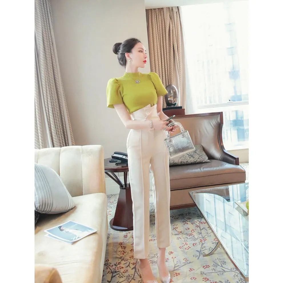 

Women 2021 Summer OL Two Piece Set New Fashion Elegant Lady Slim Single Button Jacket Short Pants Female 2 Piece Blazer Set U234