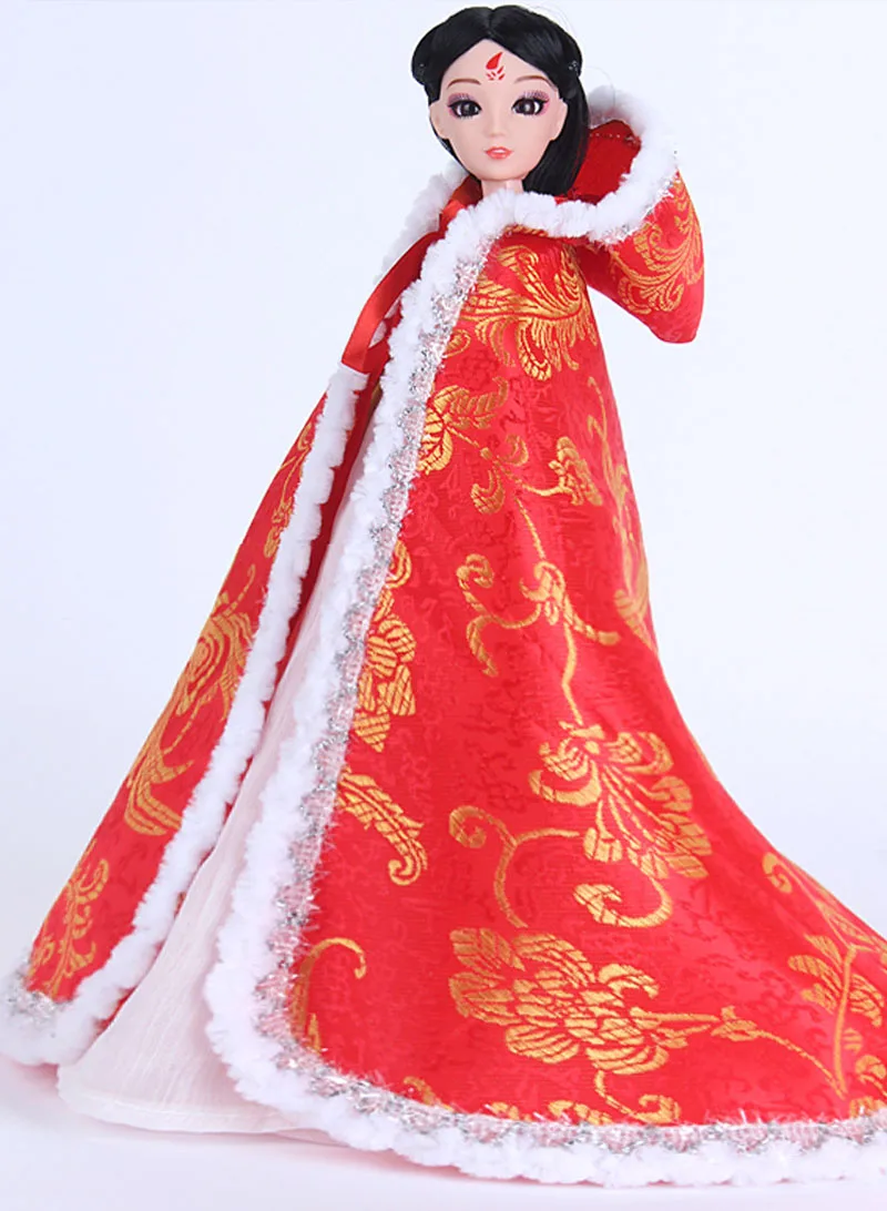 Chinese Ancient Costume Cloak For Barbie Doll Clothes Overcoat Mantle Big Hide Cover Clothing Outfit For 1/6 BJD Dolls Accessory images - 6