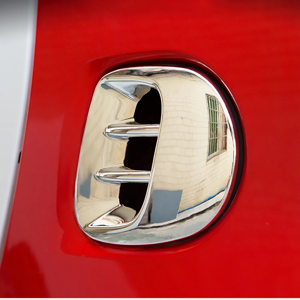 silver Для Mercedes-Benz Smart Fortwo 453 задняя воздушная декоративная рамка выпускного отверстия Наклейка 3D воздушная розетка Защитная крышка автомобильные аксессуары - Название цвета: silver