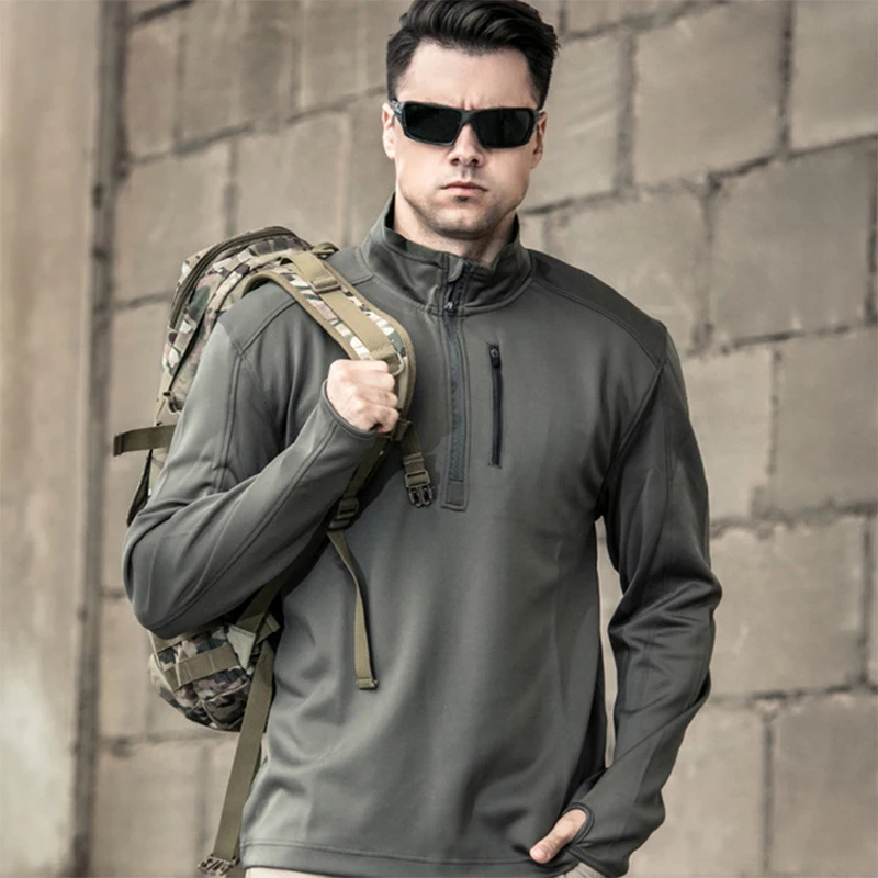 Мужские уличные военные тактические рубашки дышащие износостойкие эластичные