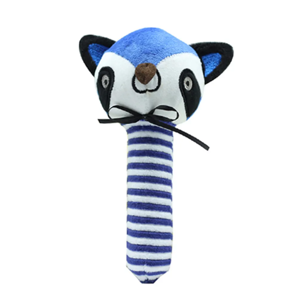 Симпатичная плюшевая погремушка игрушки с животными успокаивающие развивающие