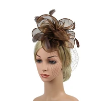 wedding hair accessories feather elegant womens bride hairpin headdress alice band headband
