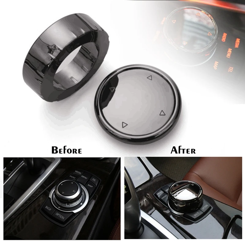 Car Multimedia Button Cover Knob Frame Trim For Bmw F10 F20 F30 1 3 5 Series For Nbt Controller For Idrive Button