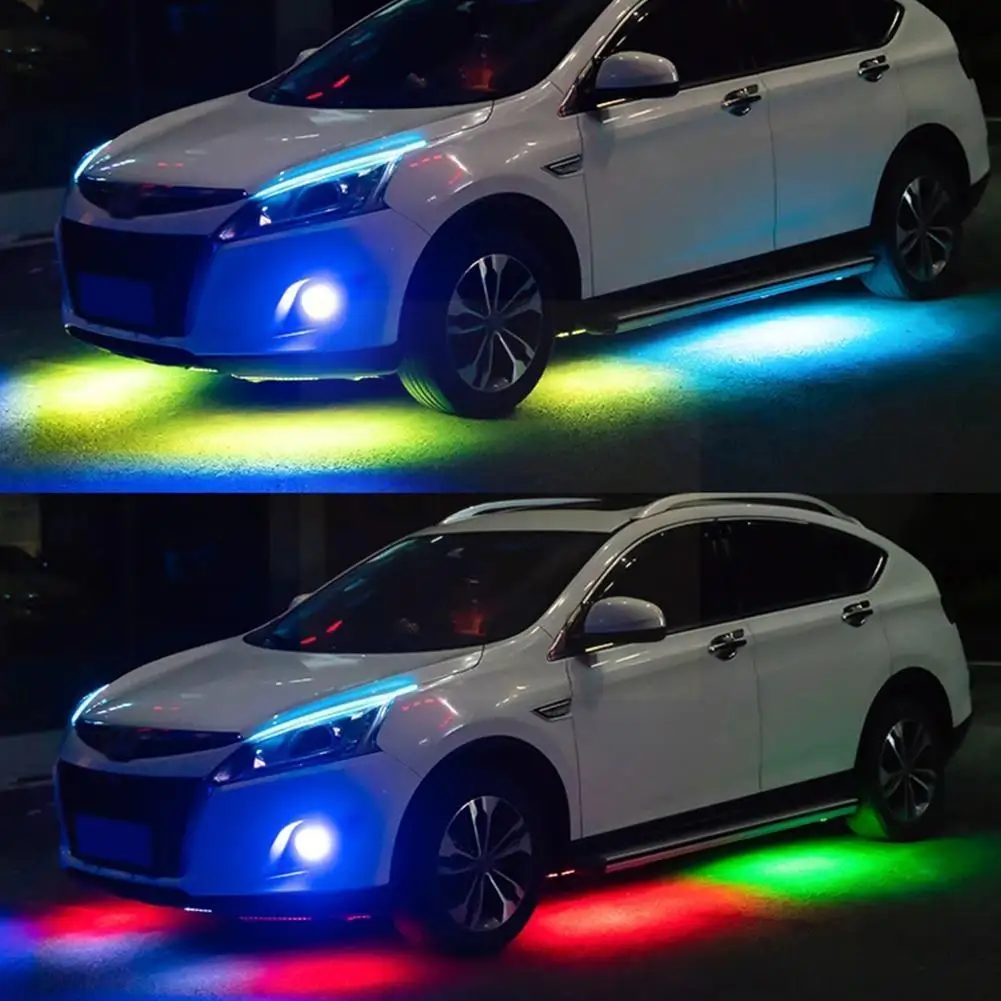 

Rgb Multicolor Flexible Flowing Car Led Light Underglow Atmosphere Neon Underbody Automobile Waterproof Wholesale Chassi Li V4o6