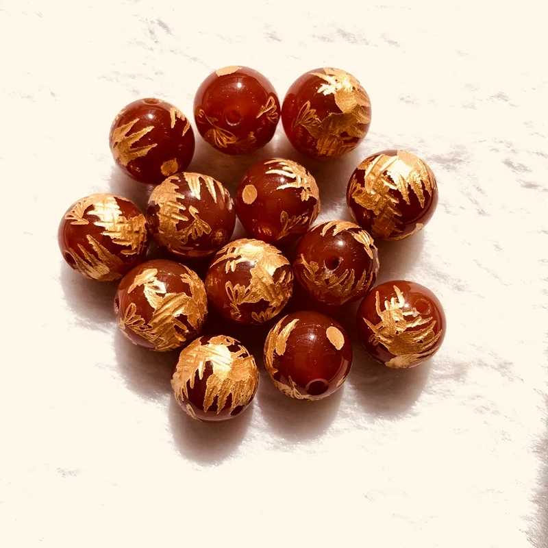 30bead/pack Dragon Carved Stone beads 12mm Agates Lapis Aventurine Clear quartz Tiger eye Hand Craved Jwelry | Украшения и