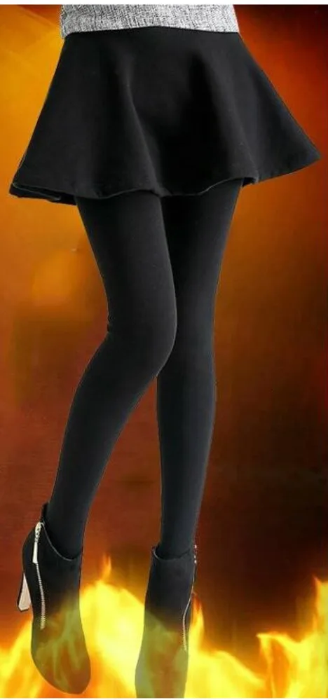 Зимние Бархатные Теплые женские трусы обтягивающие брюки из двух частей