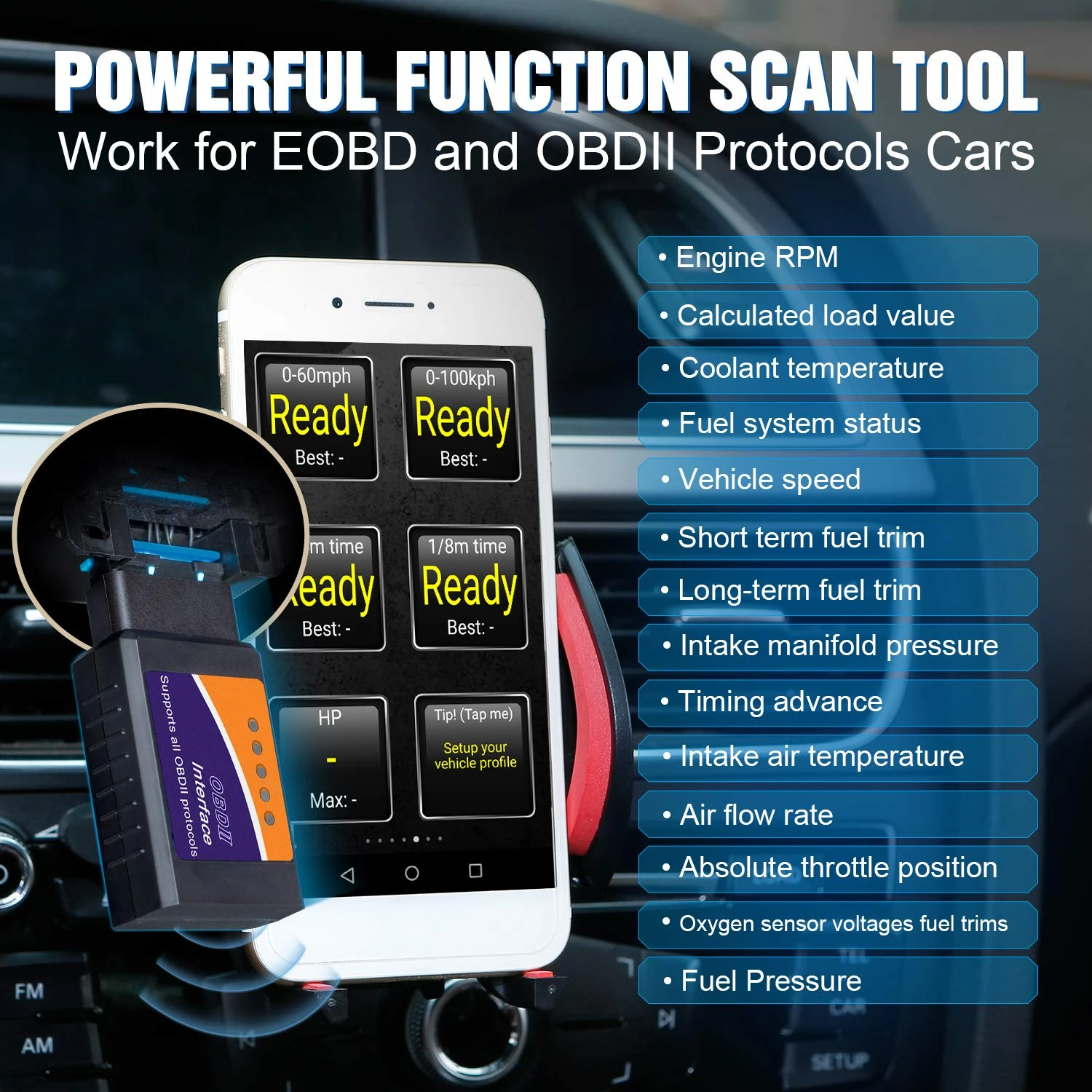 ELM327 V1.5 OBD2 WIFI сканер Wi-Fi OBDII elm 327 в 1 5 OBD 2 Автомобильный диагностический инструмент