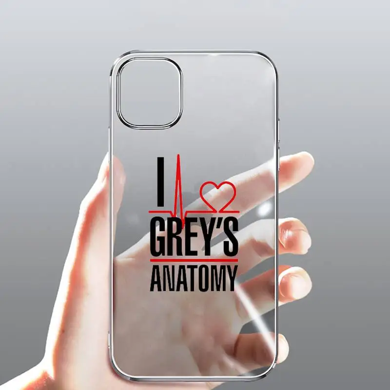 

Greys Anatomy Phone Case Transparent for Clear iPhone case 11 12 mini pro XS MAX 8 7 6 6S Plus X 5S SE 2020 XR