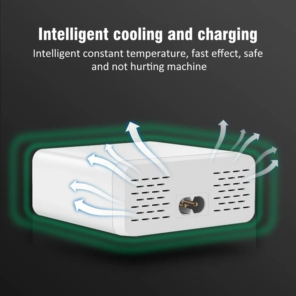 lcd multi fast usb charger digital display charge 6 usb ports phone charging station universal usb hub smart charger eu 220v free global shipping