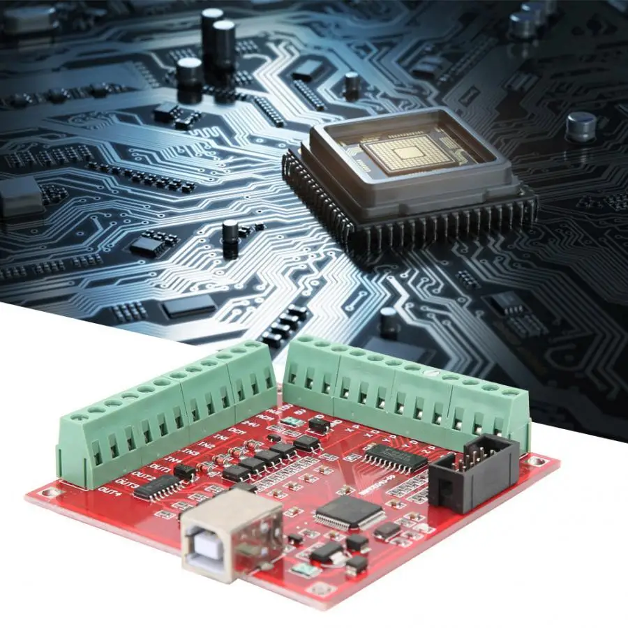 ЧПУ USB MACH3 100 кГц красная плата разрыва поддержка шагового двигателя сервопривод