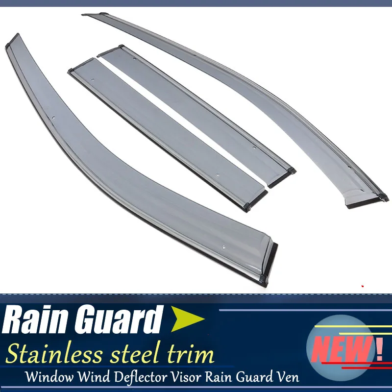 For TOYOTA Previa/Hlghlander/Kluger/ Corolla EX/Crown/Rain Guard/Guard Smoke Window Rain Wind Visor 4Pcs/1 Set 2001-2014 |