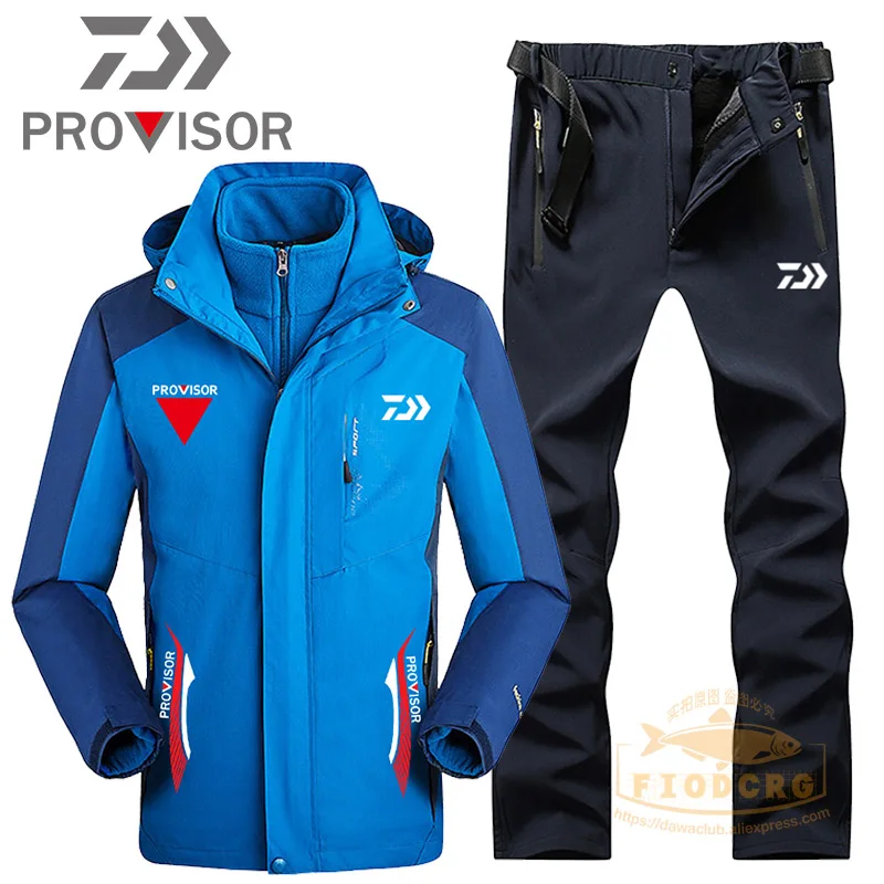 

2022 New Dawa ishing Jacket Fishing Pants Winter DAIWA Fishing Clothes Warm Three-in-one Coat Keep Warm Outdoor Cycling Jacket