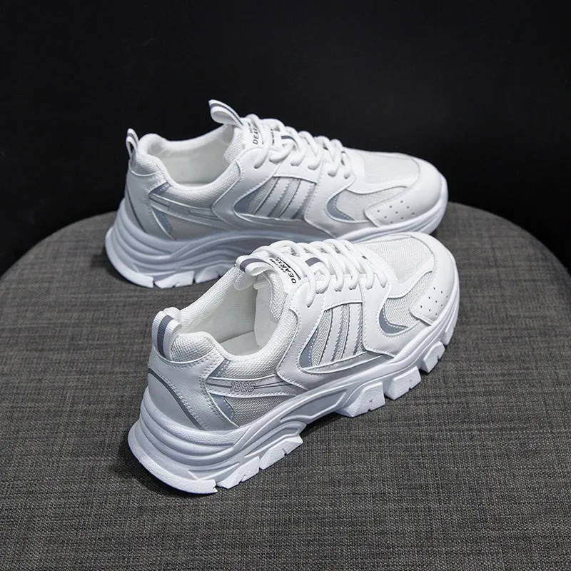 

Sneaker Shoes Women Platform Shoes Summer White wedges Breathable mesh Sneakers Ladies Trainers Chunky Sneakers Women Dad Shoes