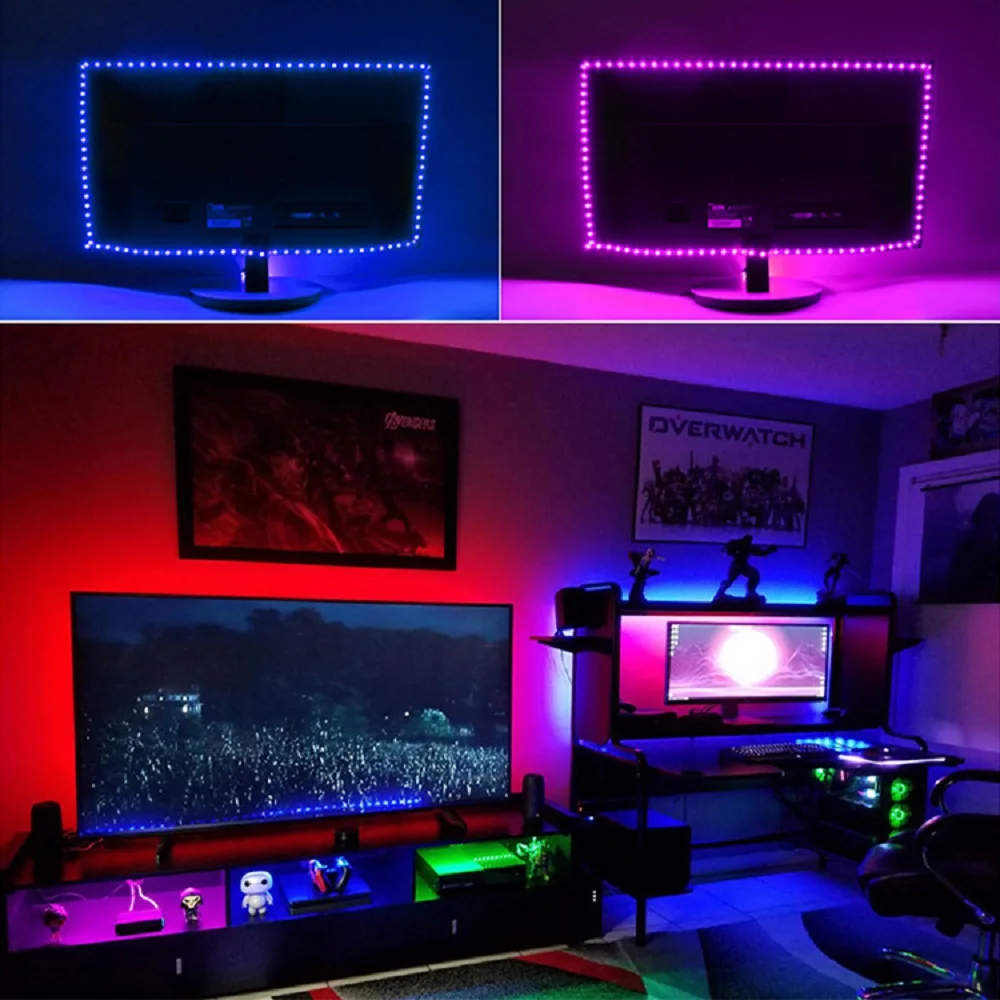 LED Strip Light 5M 10M 15M RGB 5050 DC12V Waterproof IR Remote Control Strips Flexible Ribbon Diode Tape Home Decor | Лампы и