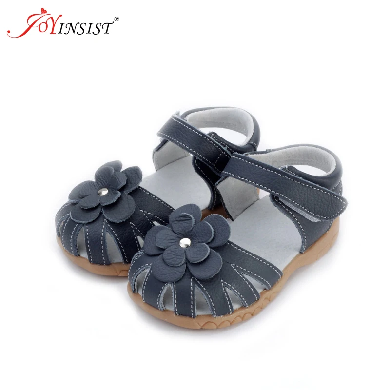 Новинка 2024 кожаные сандалии genleather для девочек с защитой от пота детские в