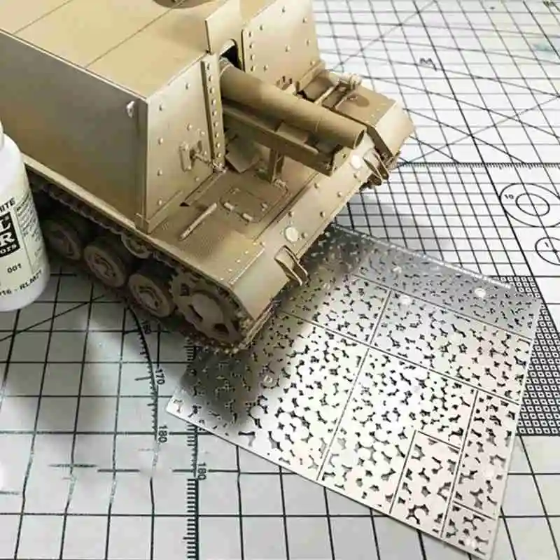 

Hand Made Spray Stencil Tools Parts Model Coloring Cover 304 Steel Light Shadow Camouflage Leaking Plat