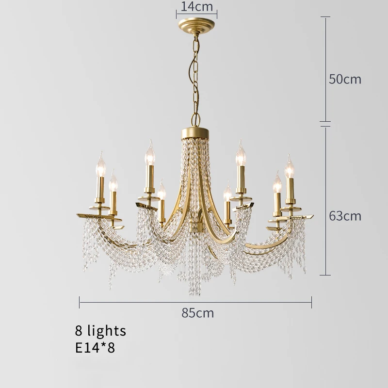 

Luxury Crystal Pendant Light Hanging Lighting in Bedroom Foyer Living Room Hotel Villa French Country Kitchen Pendant Lamp Gold