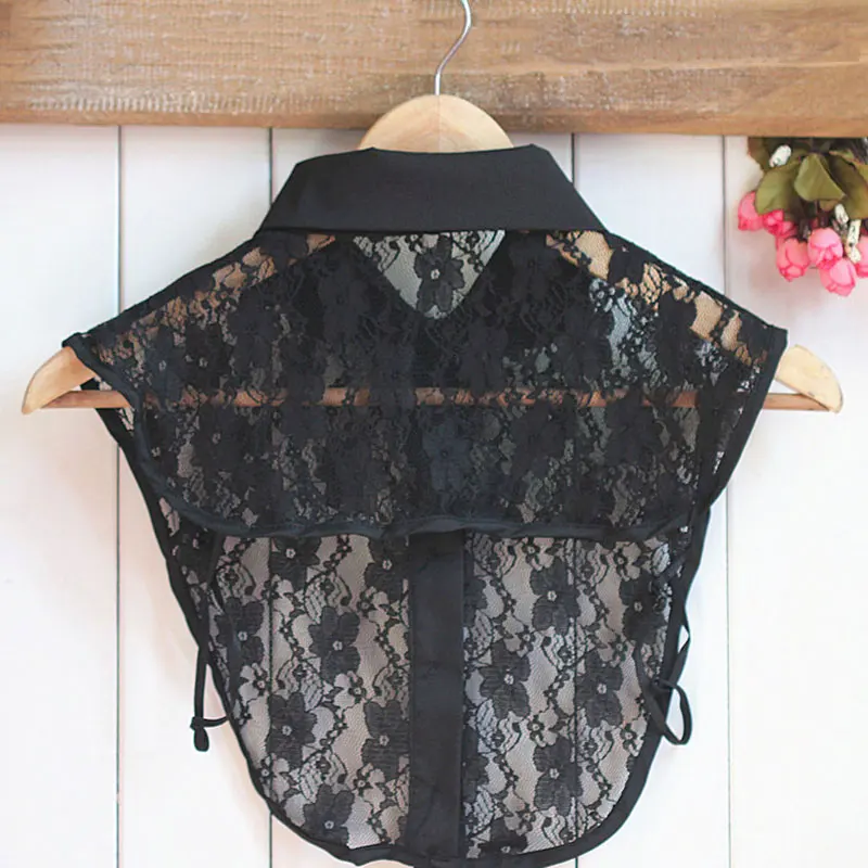 

Women Shirt Fake Collar Vintage Detachable Lace Lapel Blouse Top Sweater False Collars Neckwear Lady Clothes Accessories SER88