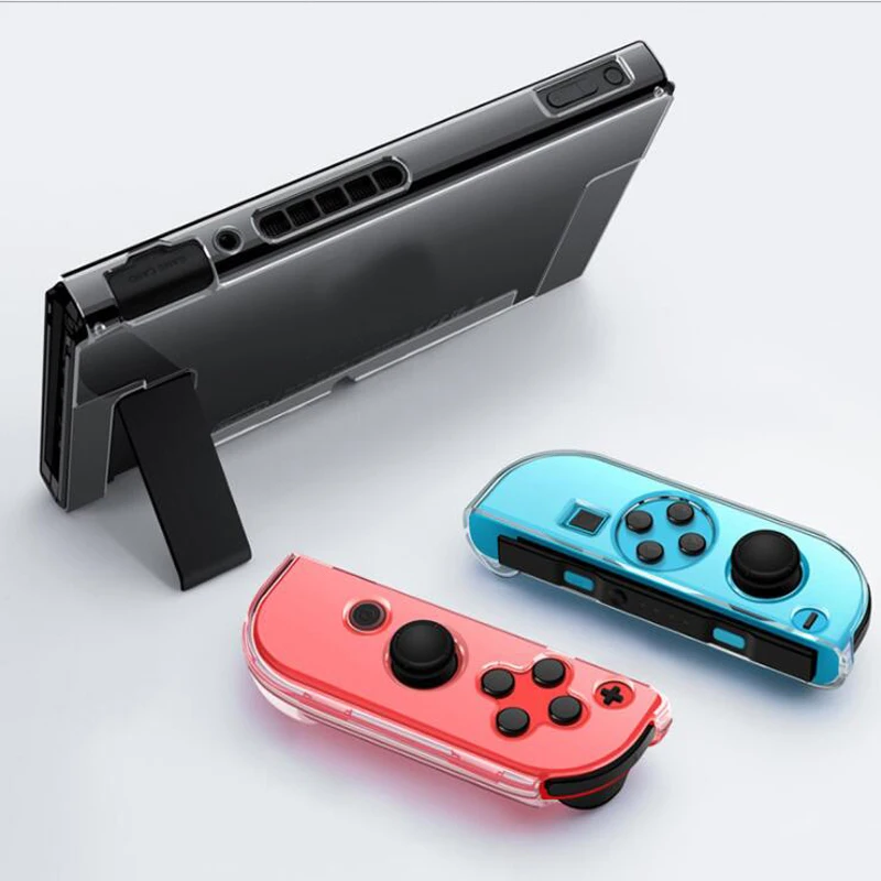 Прозрачный жесткий чехол из поликарбоната защитный для контроллера Nintendo Switch Joy Con