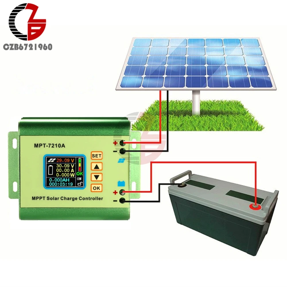 

MPT-7210A 1.8 Inch LCD Color Display Solar Controller Boost Battery Charging Module DC 12V-60V to DC15V-90V 24V 36V 48V 60V 72V