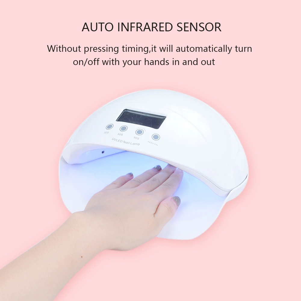 Хит продаж 50 Вт Сушилка для ногтей УФ светодиодный лампа Гель-лак леча светильник