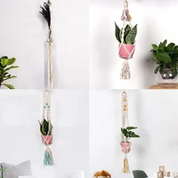 new hand made green planter hanging vase container wall plant basket for garden bse97