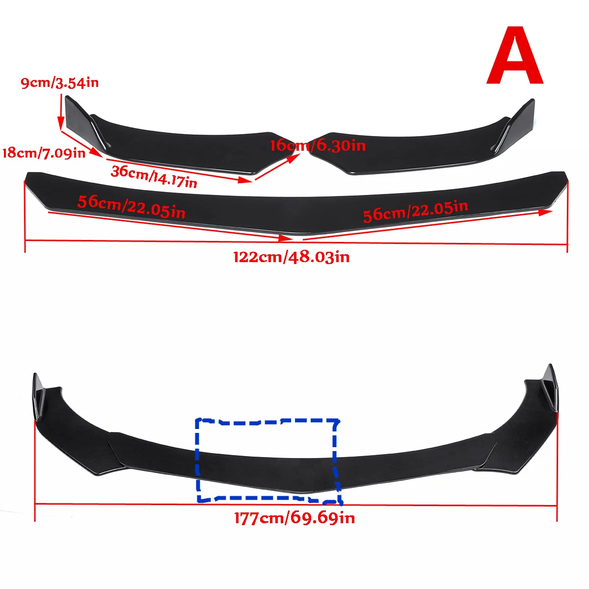 3 шт. черный Универсальный Автомобильный протектор передний бампер для губ