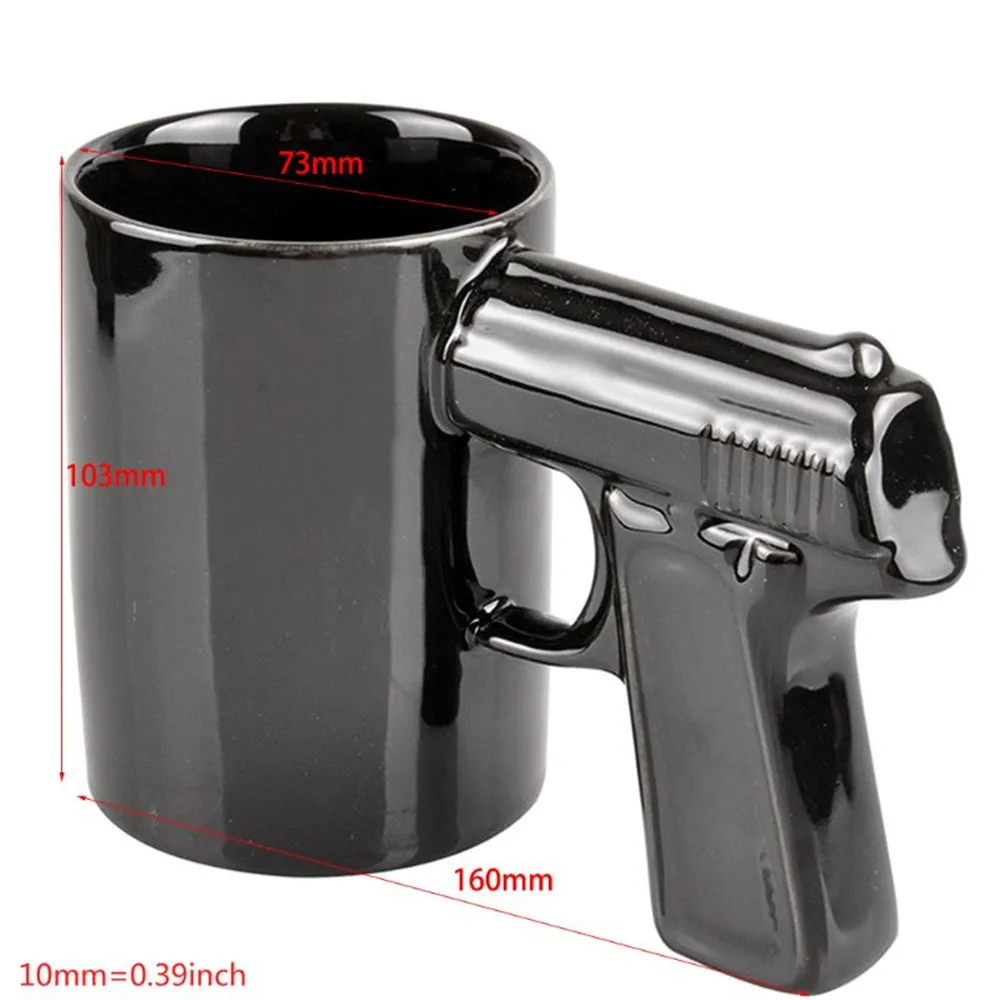 Забавная кружка с пистолетом кофейные чашки кружки для молока и чая креативная