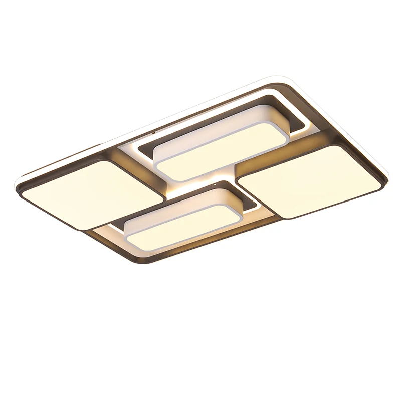 

Ceiling chandelier led living room bedroom ceiling lamp 220 V intelligent dimming indoor simple rectangular lighting