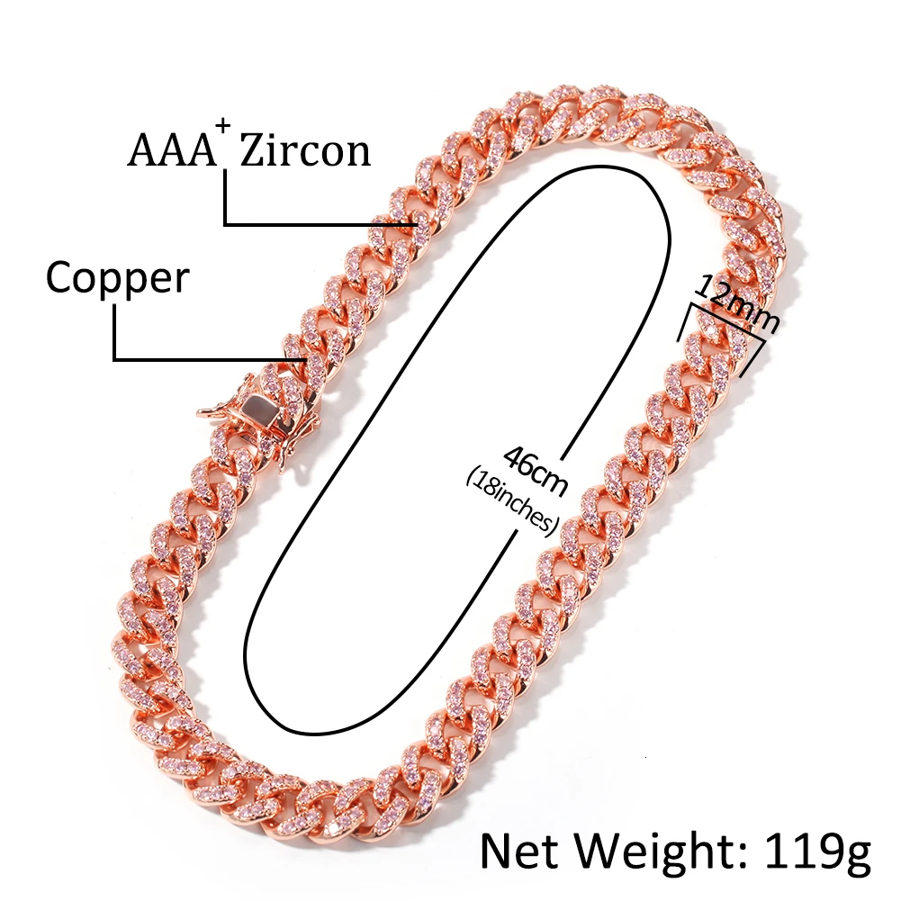 Ожерелья BLING KING из кубинской цепи с кубинским цирконием Роскошные роскошные