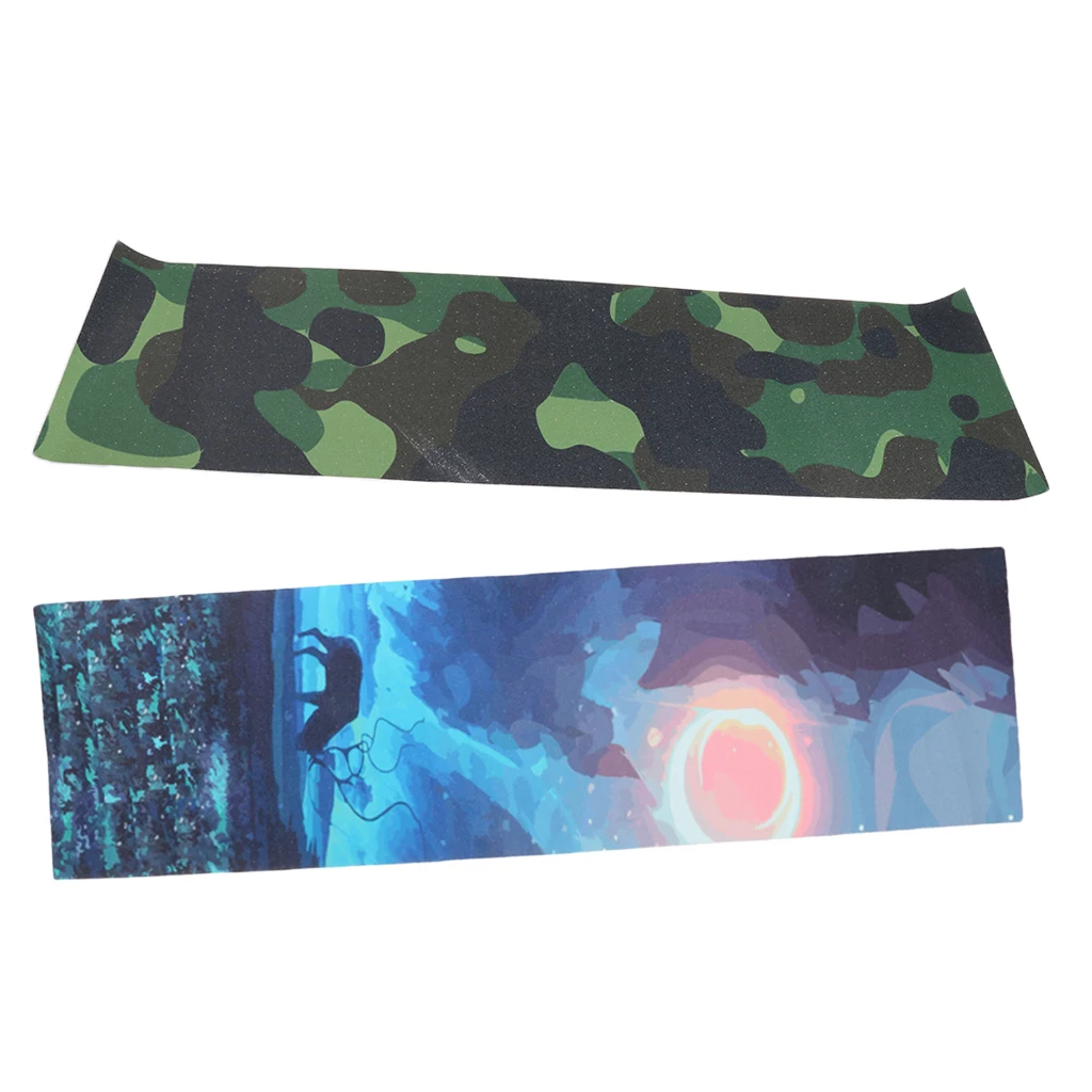 Набор из 2 водонепроницаемых нескользящих наждачных рулонов для скейтборда