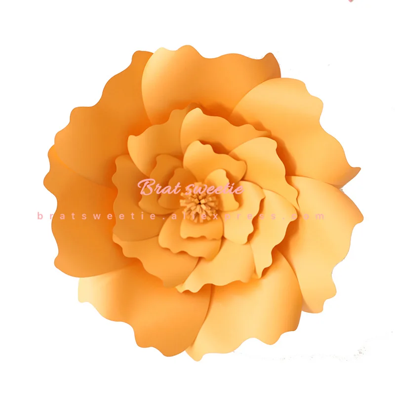 s1 orange 30cm 30 см DIY бумажные цветы искусственные розы свадебный фон день рождения стены декорация праздничные украшения Цветы для настенного декора - Цвет: s1 orange 30cm